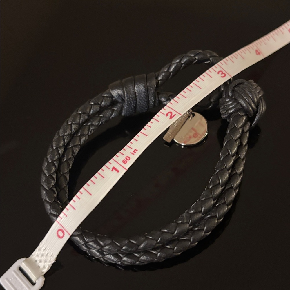 BOTTEGA VENETA❤️🌟DOUBLE BRAIDED BLACK BEACELET⭐️ - Picture 7 of 7